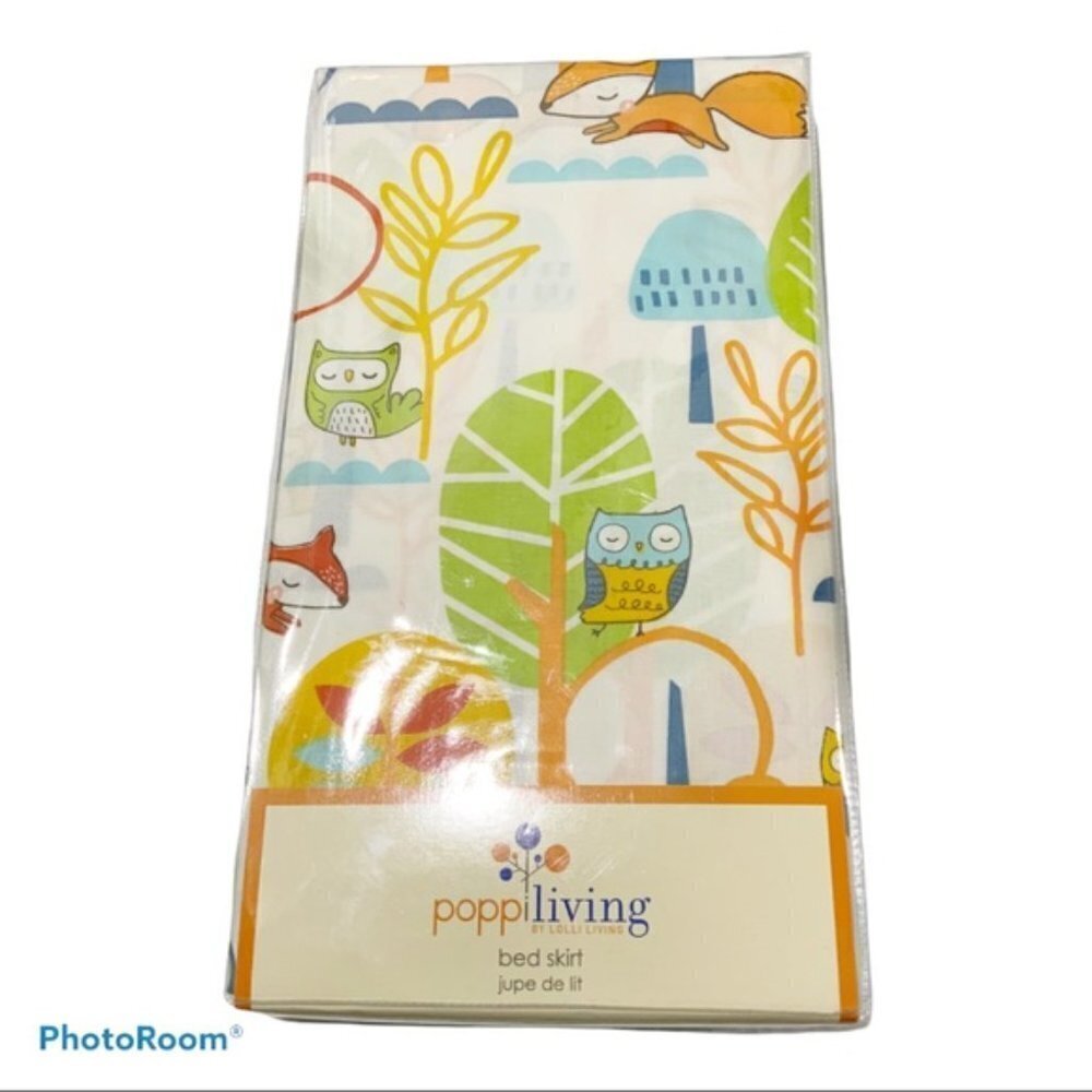 Poppi Living Owl Crib Bed Skirt Toddler Bed Skirt Enchanted Forest Kids - Picture 5 of 7